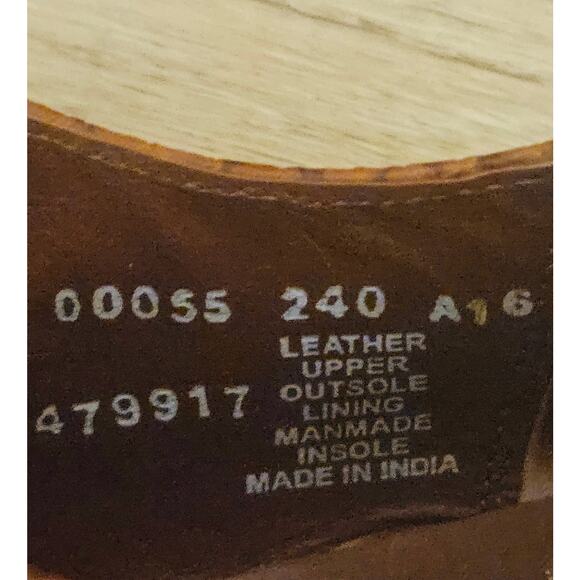 Stacy Adams Madison Anaconda Print Leather Shoes Brown 00055-240 Mens Size 7D - Picture 9 of 10